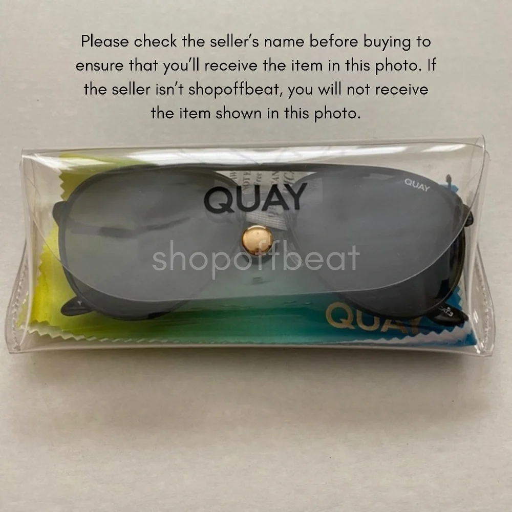 NEW Quay Starry Eyed Sunglasses Black/Smoke